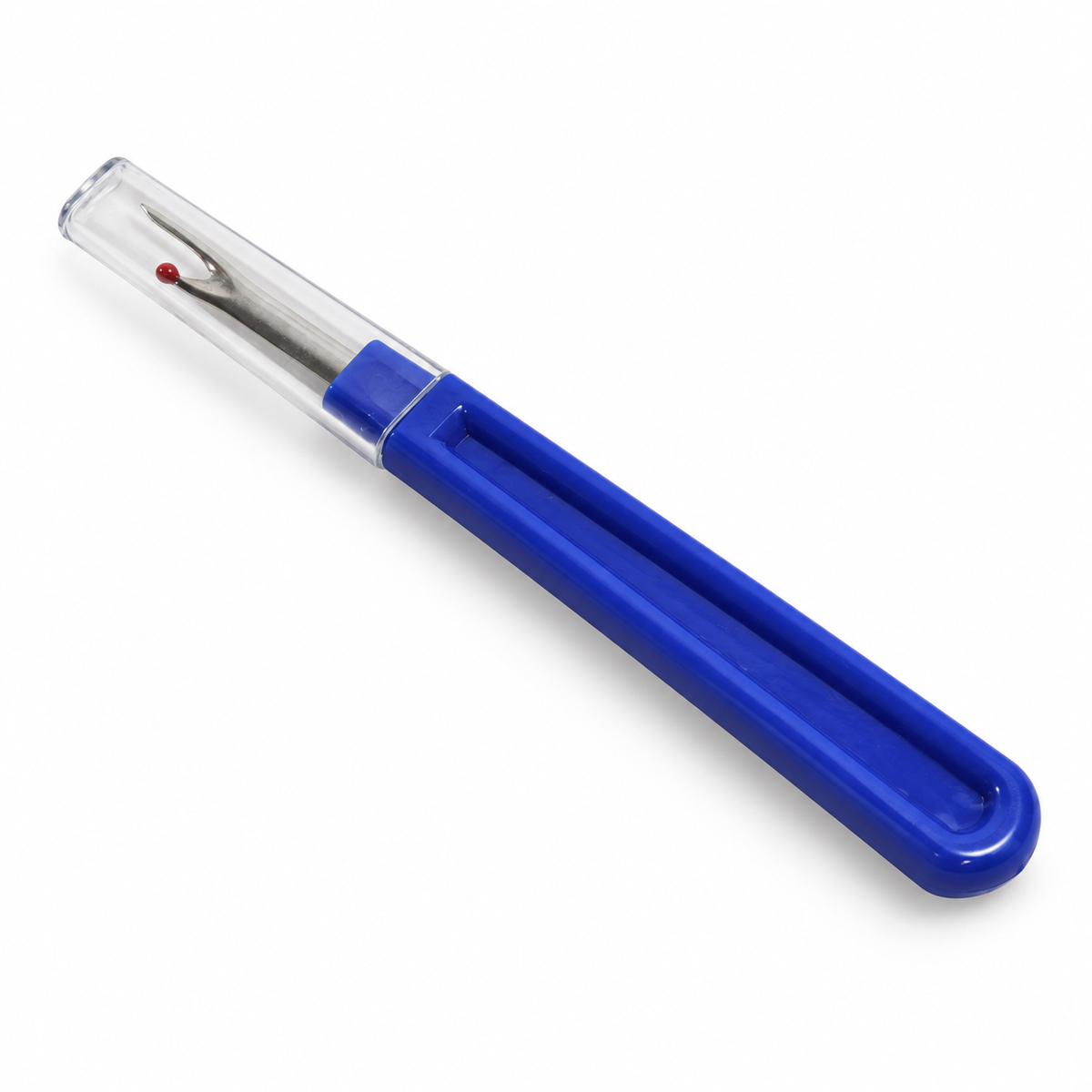 Superior Blue Flat Handle Seam Ripper with Protective Cap