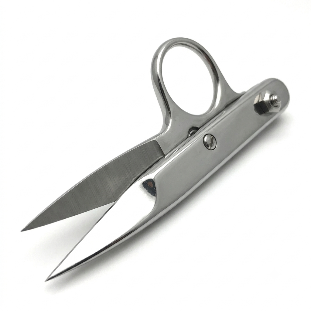 Kretzer Professional Ball-Bearing Thread Clip (Bright Chrome Finish) – Italian Precision Spring-Action Thread Snips & Trimming Nippers | Industrial Sewing & Cutting Room Supplies