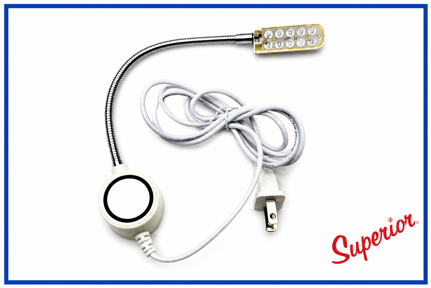 10-LED Magnetic Work Light for Sewing Machines-110V Plug-In