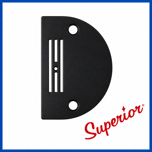 147150 Plain Needle Plate – Fits Singer, Juki, Consew & Brother Industrial Machines (Black)