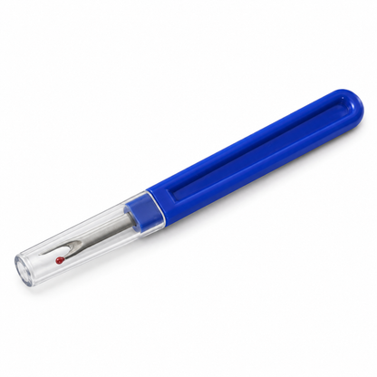 Superior Blue Flat Handle Seam Ripper with Protective Cap