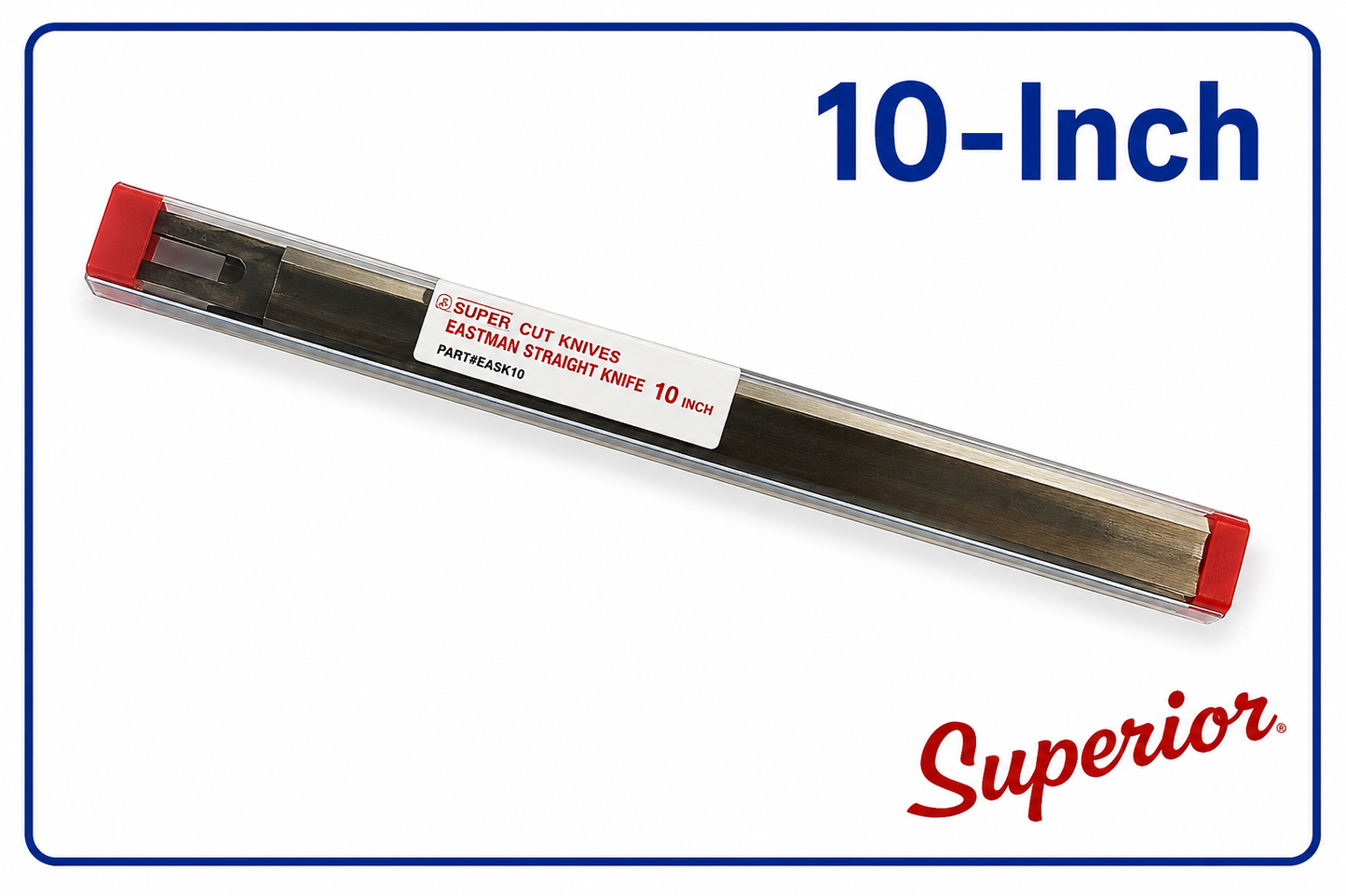 Eastman 10-Inch Straight Knife Cutting Machine Blades – One Dozen