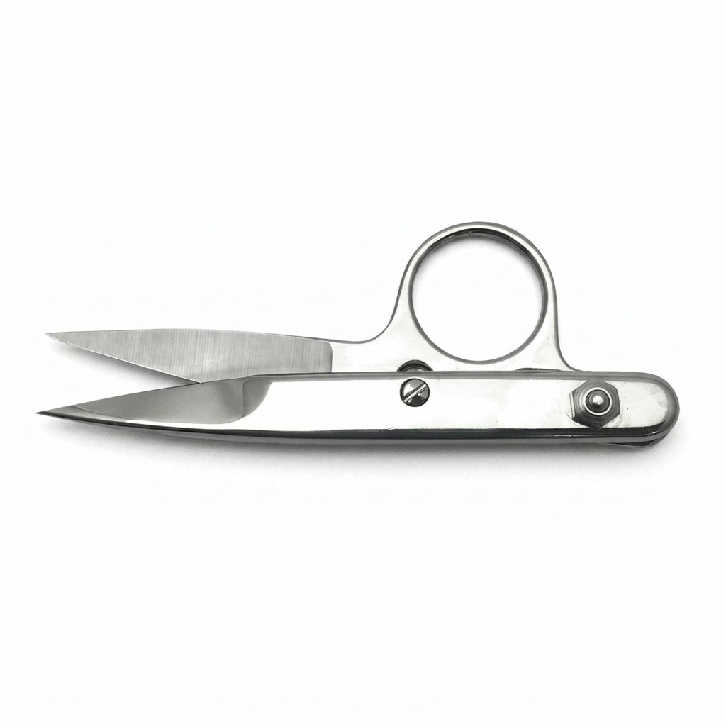 Kretzer Professional Ball-Bearing Thread Clip (Bright Chrome Finish) – Italian Precision Spring-Action Thread Snips & Trimming Nippers | Industrial Sewing & Cutting Room Supplies