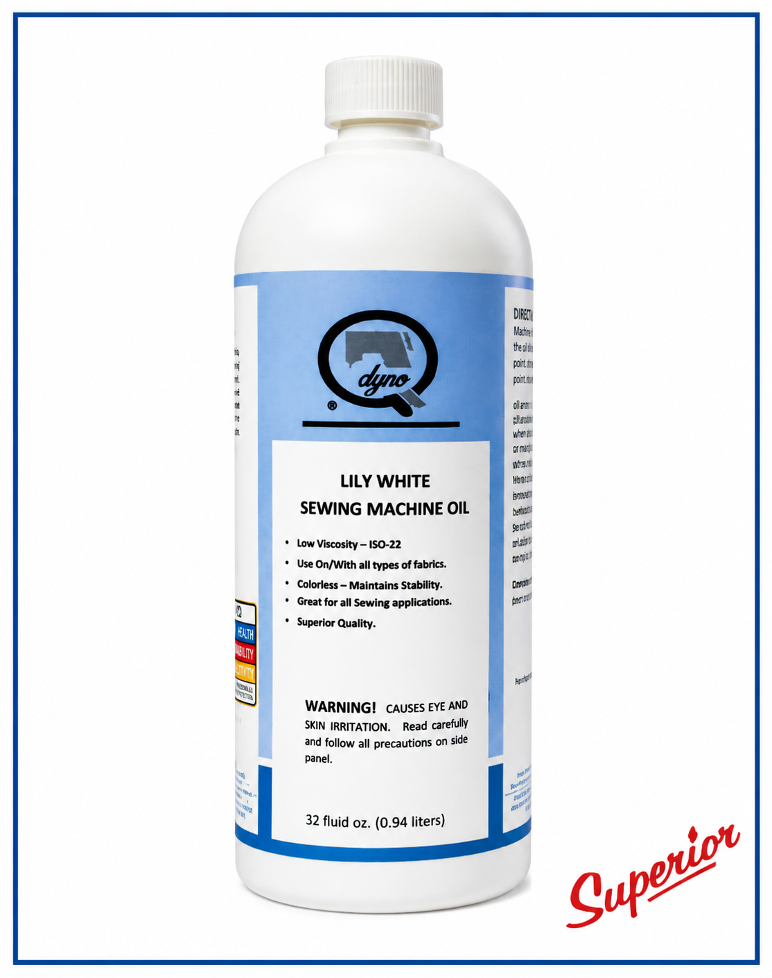 Dyno Lily White Sewing Machine Oil- Quart
