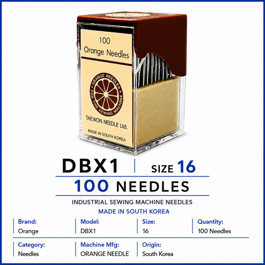 ORANGE DBX1 Industrial Sewing Machine Needles Size 16 (100 Pack)