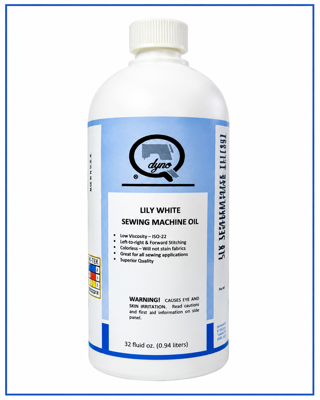 Dyno Lily White Sewing Machine Oil- Quart