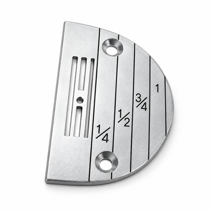 Superior Silver Needle Plate with Line Gauge for Singer Sewing Machines