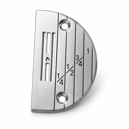 Superior Silver Needle Plate with Line Gauge for Singer Sewing Machines