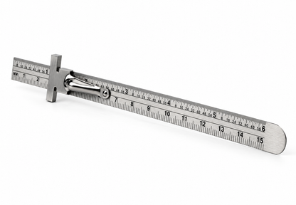 Superior 6-Inch Stainless Steel Ruler – 1/64-Inch & Millimeter Graduations