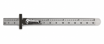 Superior 6-Inch Stainless Steel Ruler – 1/64-Inch & Millimeter Graduations
