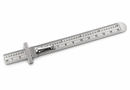 Superior 6-Inch Stainless Steel Ruler – 1/64-Inch & Millimeter Graduations