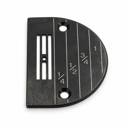 Superior Black Line-Gauge Chain-Off Needle Plate for Singer – Light to Medium