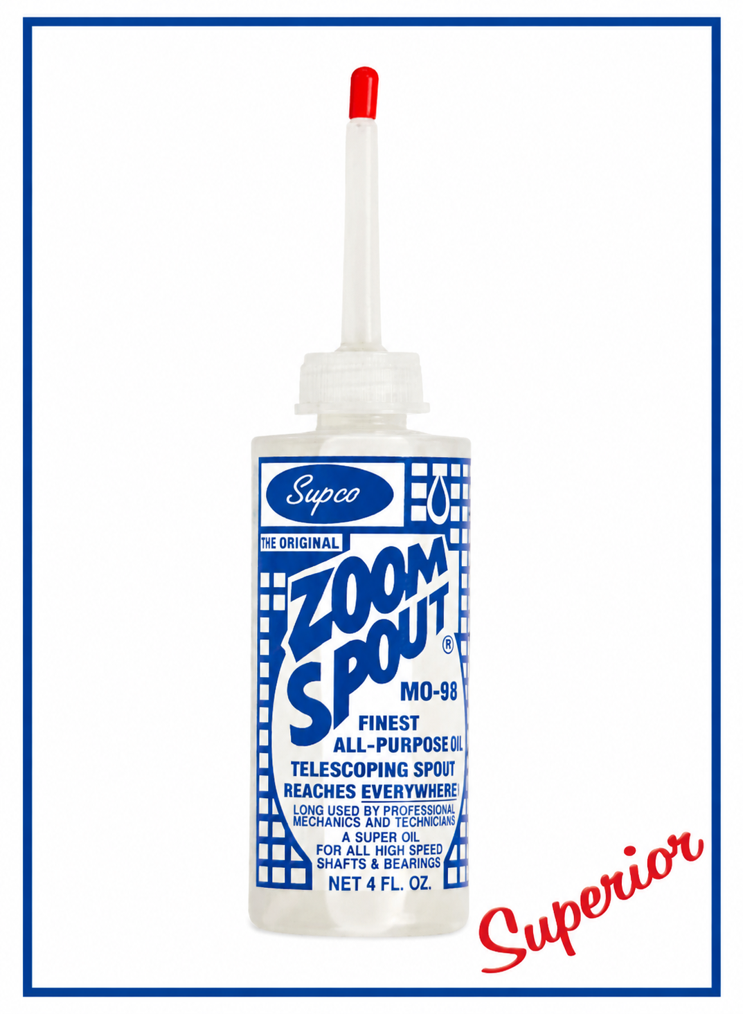 Zoom Spout Oiler 4 oz White Mineral Oil for Sewing Machines- 12 Pack